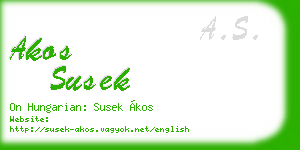 akos susek business card